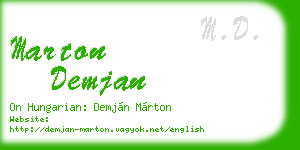 marton demjan business card